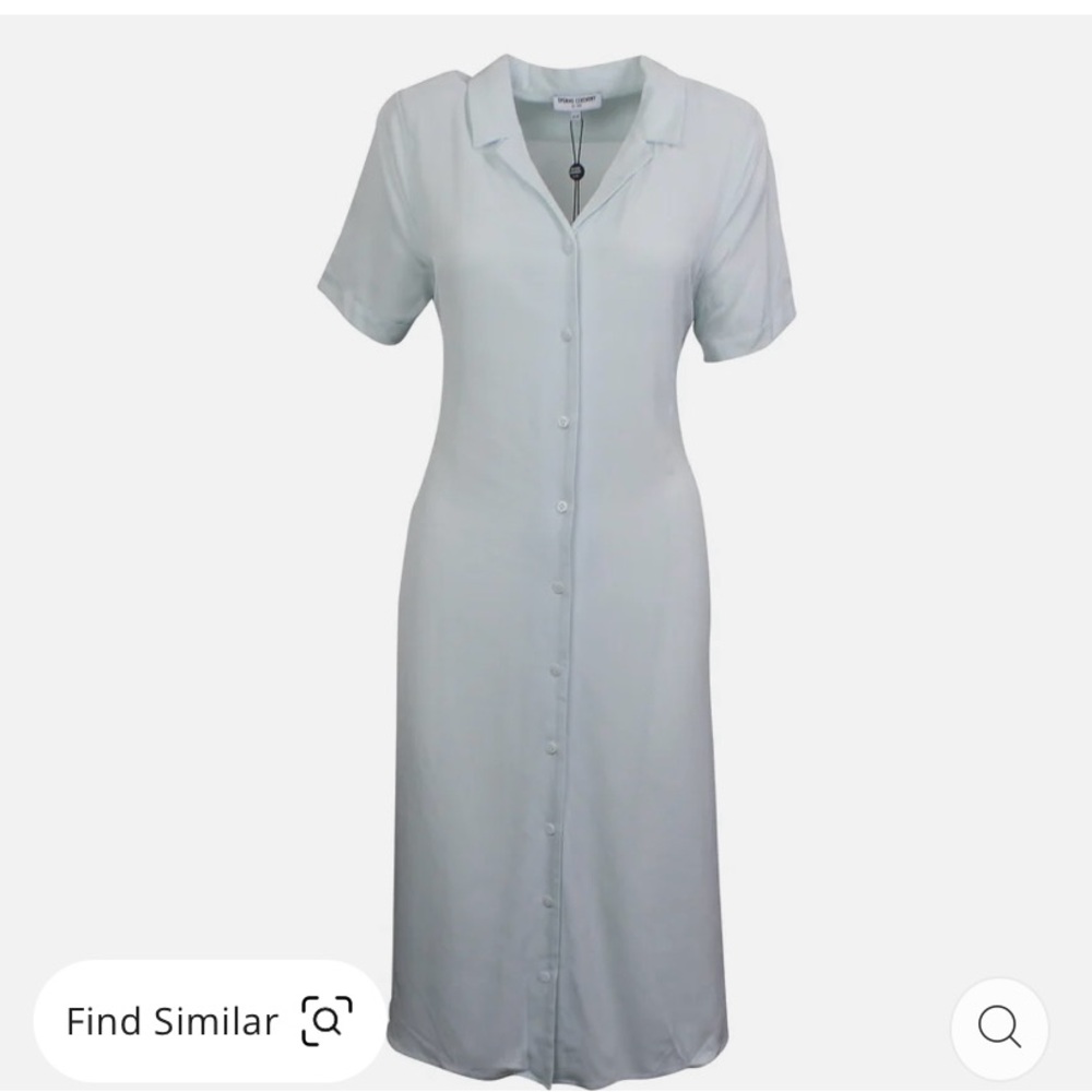 Opening Ceremony Blue Button Up Dress